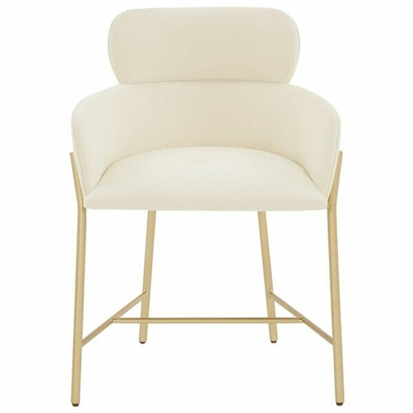 Safavieh Charlize Velvet Dining Chair, Ivory & Gold SFV4757F